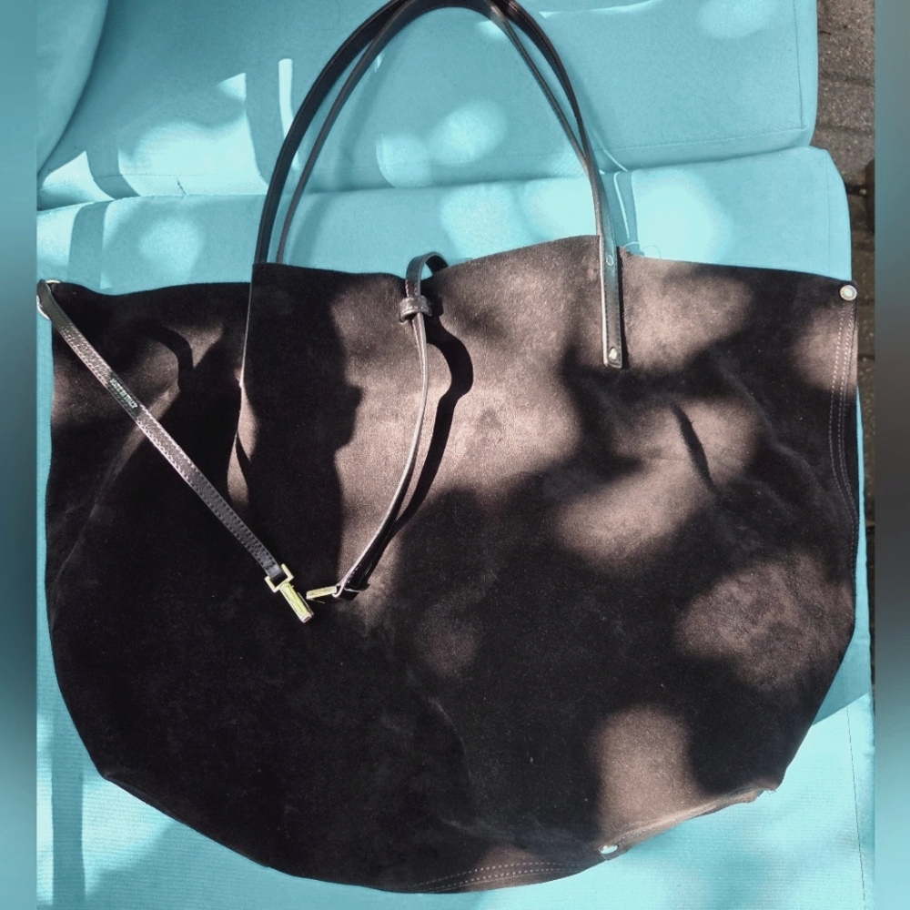 Tiffany & Co Boho Reversible Black Suede Handbag - Picture 3 of 14